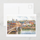 Alte Windsorbrücke und Schloss Postkarte (Vorne/Hinten)