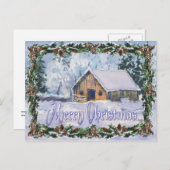 ALTE WINTER-SCHEUNEN-FROHE WEIHNACHTEN durch (Vorne/Hinten)