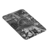 ALTE WITCH HAPPY ZUHAUSE, CATS & OWL BLK/WHEN HALL MAGNET (Rechte Seite)
