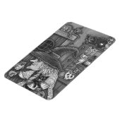 ALTE WITCH HAPPY ZUHAUSE, CATS & OWL BLK/WHEN HALL MAGNET (Linke Seite)