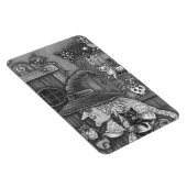 ALTE WITCH HAPPY ZUHAUSE, CATS & OWL BLK/WHEN HALL MAGNET (Rechte Seite)
