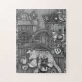 ALTE WITCH HAPPY ZUHAUSE, CATS & OWL BLK/WHEN HALL PUZZLE (Vertikal)