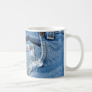 Alte Worn Blue Jeans Classic White Tasse