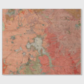 Alte Yellowstone Geologische Karte (1904)  Geschenkpapier (Flach)