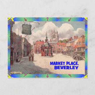 ALTE YORKSHIRE - MARKTPLATZ - BEVERLEY POSTKARTE