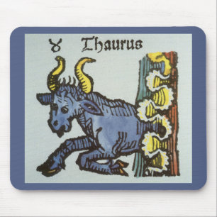 Alte Zeichen des Zodiak, Antike Stier-Bulle Mousepad
