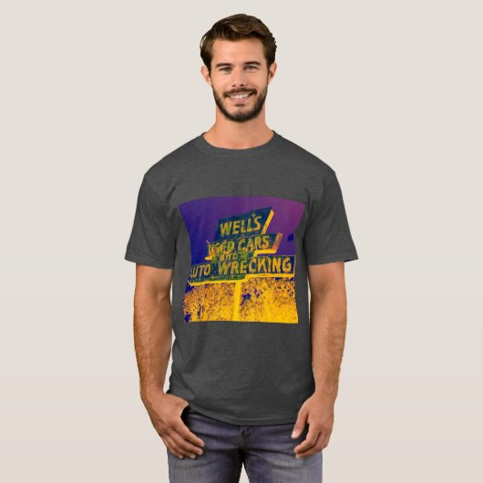 Alte Zeichenphotographie T-Shirt (Vorne ganz)