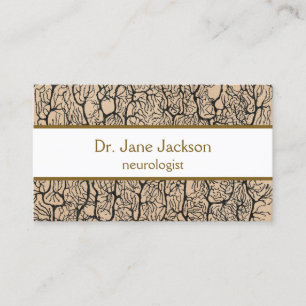 Alte Zeichnung einer Purkinje-Zelle Neurologe Arzt Visitenkarte