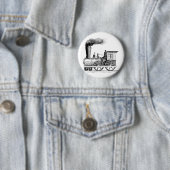 Alte Zeit-Dampf-Lokomotive Button (Beispiel)