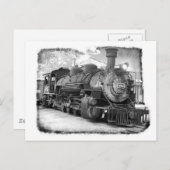 Alte Zeit-Dampf-Lokomotive Postkarte (Vorne/Hinten)