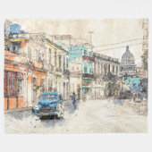 ALTE ZEIT HAVANA MALTE FLEECEDECKE (Vorderseite (Horizontal))