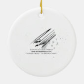 Alte Zeit-Hockey-Weihnachtsverzierung Keramikornament (Hinten)