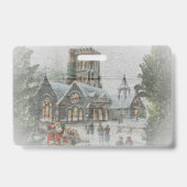 Alte Zeit Santa mit Kindern vor einer Kirche Ausweis (Rückseite)