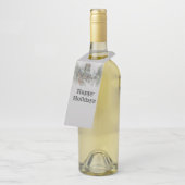 Alte Zeit Santa mit Kindern vor einer Kirche Flaschenanhänger (Angewinkelt)