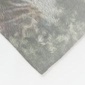 Alte Zeit Santa mit Kindern vor einer Kirche Fleecedecke (Ecke)