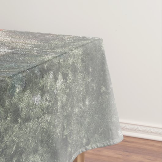 Alte Zeit Santa mit Kindern vor einer Kirche Tischdecke (Beispiel)