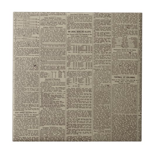 Alte Zeitung 1902 Fliese (Vorderseite)