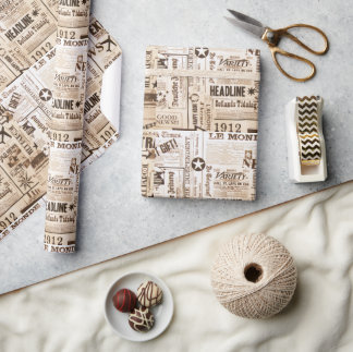 Alte Zeitung Geschenkpapier