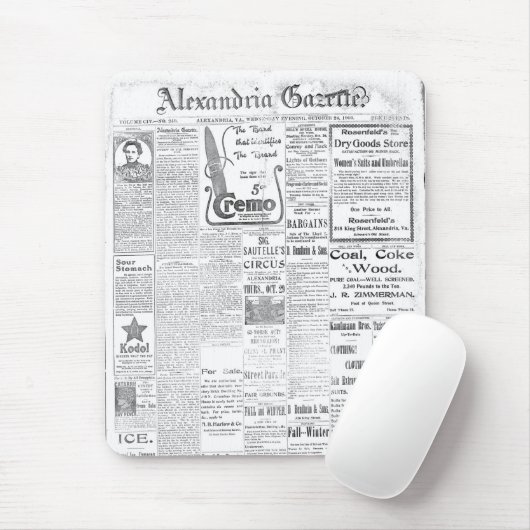 Alte Zeitung Mousepad (Mit Mouse)