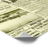 Alte Zeitung Poster (Ecke)