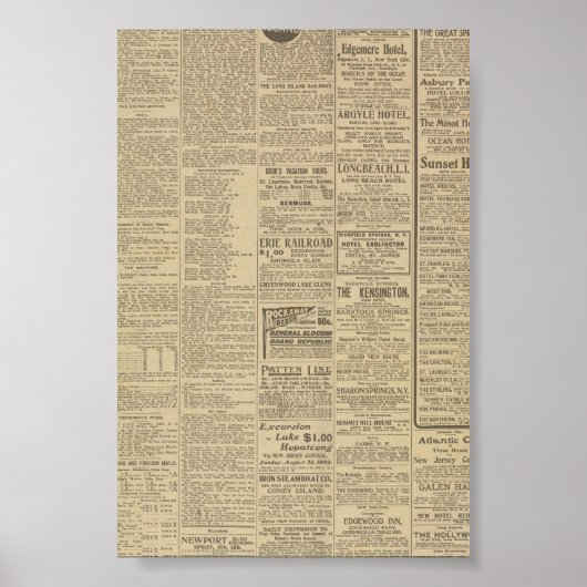 Alte Zeitung Poster (Vorne)