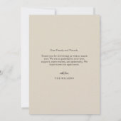 Alte Zeitung Stil Geburtsankündigungskarte Ankündigung (Rückseite)