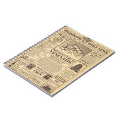 Alte Zeitung Vintag. Retro-Zeitungspapier mit Text Notizblock (Linke Seite)