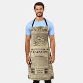 Alte Zeitung Vintag. Retro-Zeitungspapier mit Text Schürze (Getragen)
