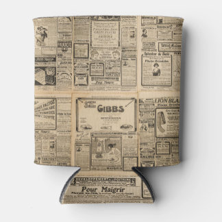 Alte Zeitung: vintage Papierhintergrund. Dosenkühler