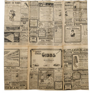 Alte Zeitung: Vintager Hintergrund. Duschvorhang
