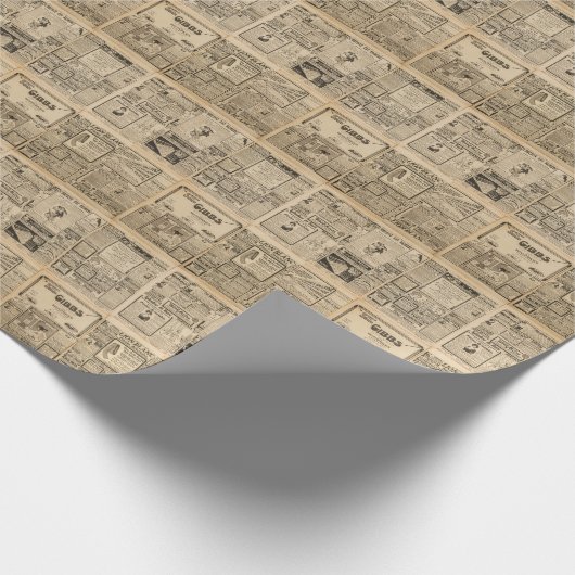 Alte Zeitung: Vintager Hintergrund. Geschenkpapier (Ecke)