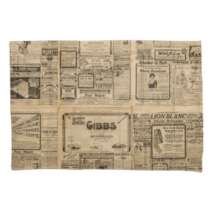 Alte Zeitung: Vintager Hintergrund. Kissenbezug