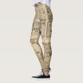 Alte Zeitung: Vintager Hintergrund. Leggings (Links)