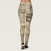 Alte Zeitung: Vintager Hintergrund. Leggings (Rückseite)