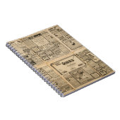 Alte Zeitung: Vintager Hintergrund. Notizblock (Rechte Seite)