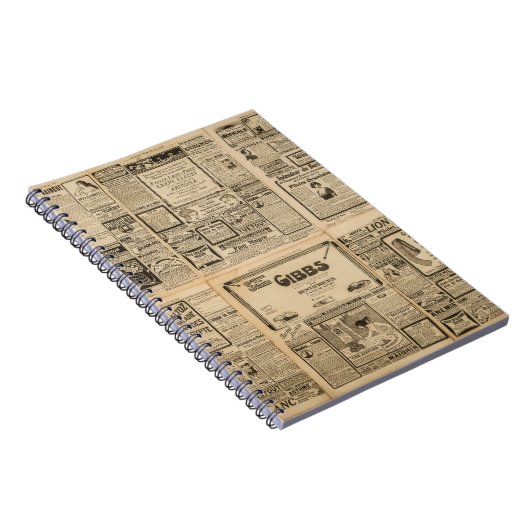 Alte Zeitung: Vintager Hintergrund. Notizblock (Rechte Seite)