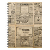 Alte Zeitung: Vintager Hintergrund. Notizblock (Vorderseite)