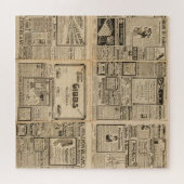 Alte Zeitung: Vintager Hintergrund. Puzzle (Horizontal)