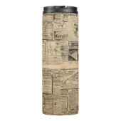 Alte Zeitung: Vintager Hintergrund. Thermosbecher (Rückseite)