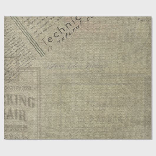 Alte Zeitungs-Packpapier-Rolle Geschenkpapier (Flach)