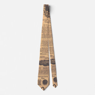 Alte Zeitungs-Seiten-Art-Krawatte Krawatte