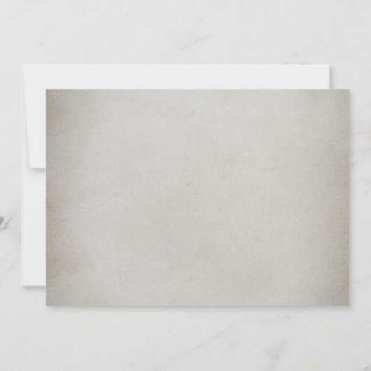 Alte Zeitungshochzeit retten das Datum Einladung (Rückseite)