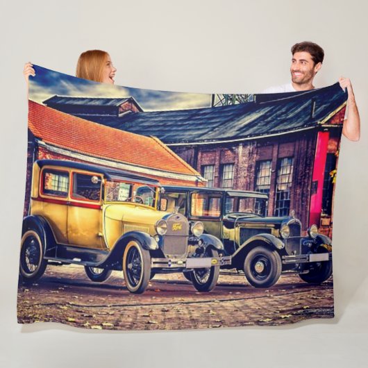 ALTE ZEITWAGEN FLEECEDECKE (Beispiel)