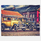 ALTE ZEITWAGEN FLEECEDECKE (Vorderseite (Horizontal))