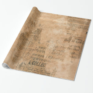 Alte zerrissene Vintage-Zeitung Zwei Geschenkpapier
