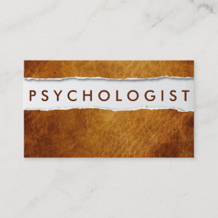Alte zerrissene Visitenkarte eines Psychologen