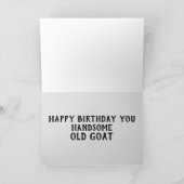 ALTE ZIEGE GLÜCKLICH GEBURTSTAG SIE HANDSOME ALTE KARTE (Innenseite)