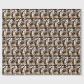 Alte Ziege im Stall Geschenkpapier (Flach)