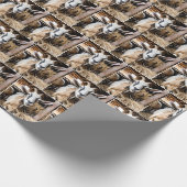 Alte Ziege im Stall Geschenkpapier (Ecke)