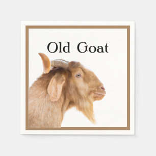 Alte Ziege Typografie Spaß Albernen Geburtstag Serviette